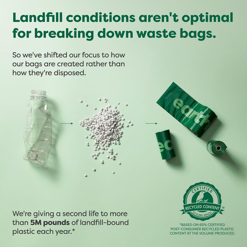 Earth Rated Dog Poop Bags Value Pack - Leak-Proof and Extra-Thick Pet Waste Bags for Big and Small Dogs - Refill Rolls - Lavender Scented - 600 Count