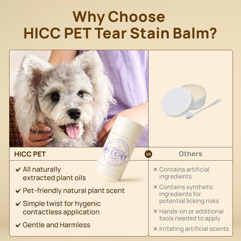 【Falldealsforyou】Hicc Pet Tear Stain Eye Balm Butter for Dogs Gently Lifts Tear Stains Coconut Oil Cleanses, Soothes, and Hydrates the Area around Your Pet'S Eyes for a Brighter Comfortable, and Stain-Free #Petlife