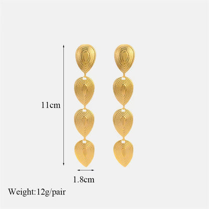 316L Stainless Steel Gold Color Long Tassel Drop Earrings for Women High Quality Earrings Fashion Girls Ear Jewelry Gift